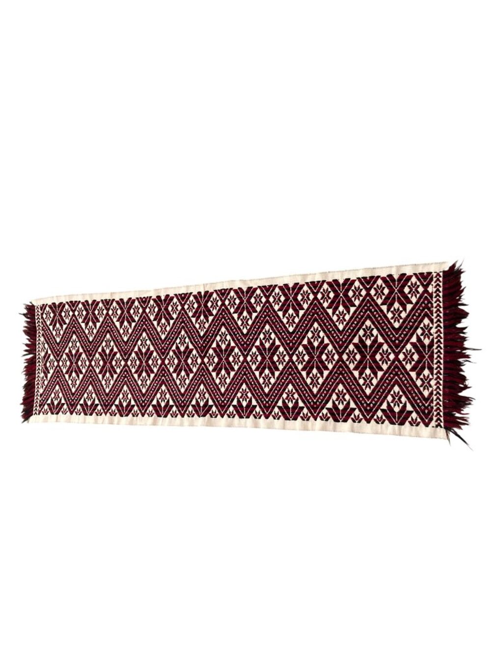 Mazahua Embroidery Table Runner Mexican Folk Art Tapestry